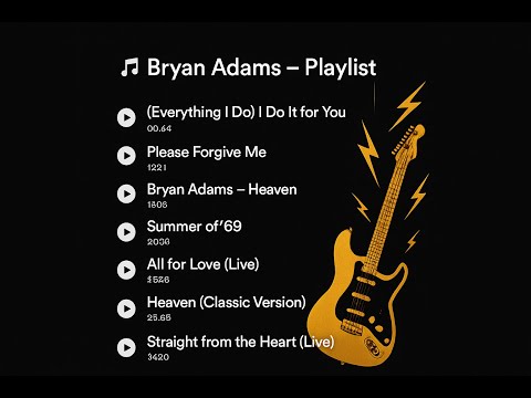 Bryan Adams Greatest Hits 2025 🎵 Full Album for Fans & Music