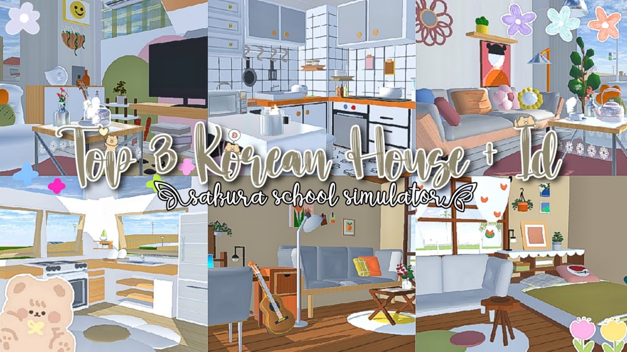 TOP 3 KOREAN HOUSE + ID PROPS 🌸✨ || Sakura school simulator