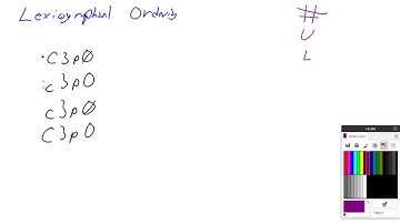 Lexicographical Ordering