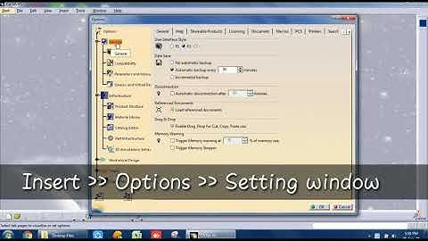 CATIA settings | how to do  catia V5 software setting Automotive Plastic Product Design Interior Tri