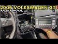 how to remove the factory radio from a 2006 VOLKSWAGEN GTI : radio removal replacement