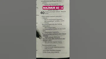 MAZMUR 40 4 Ayatalkitab Firmanhariini Diberkatiuntukmenjadiberkat Jesus 