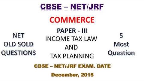 Commerce CBSE NET/JRF Exam  Dec  2015 Part 3