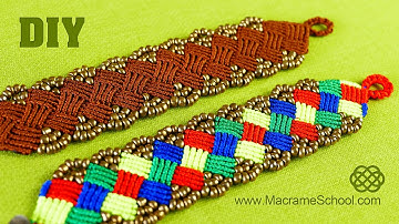 DIY Beaded Macramé Square Bracelet [Tutorial]