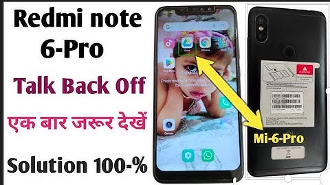 Redmi Note 6 Pro TalkBack off | How to up Talk Back Settings in redmi Note 6 Pro | Disable TalkBack
