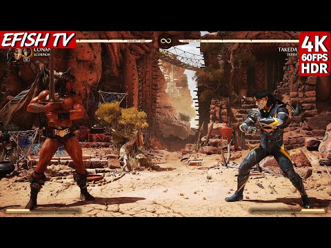 Conan & Scorpion vs Takeda & Ferra (Hardest AI) - Mortal Kombat 1