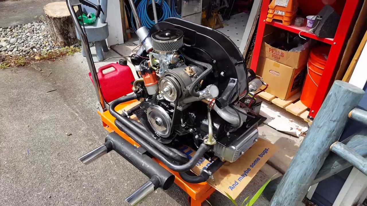 VW Air Cooled Rebuilt Engine 1776cc - June2017 - YouTube