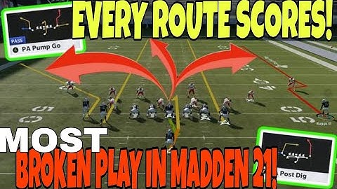 THIS IS BROKEN! 2 Glitch Plays That Score 50+ Yard TDs Vs Any Defense in Madden NFL 21, Man or Zone🤯