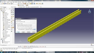 3D Beam subjected to Concentrated Load : ABAQUS CAE