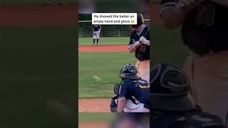 He showed the batter no ball in his hand or glove and confused him 🤣🔥