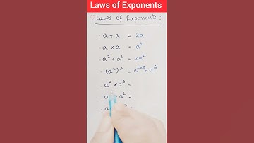 🤩Laws Of Exponents l Algebra Rules #maths #algebra​ #shorts​ #lawofexponents #exponents #shortsfeed