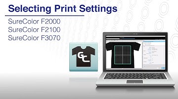 Epson Garment Creator - Selecting Print Settings