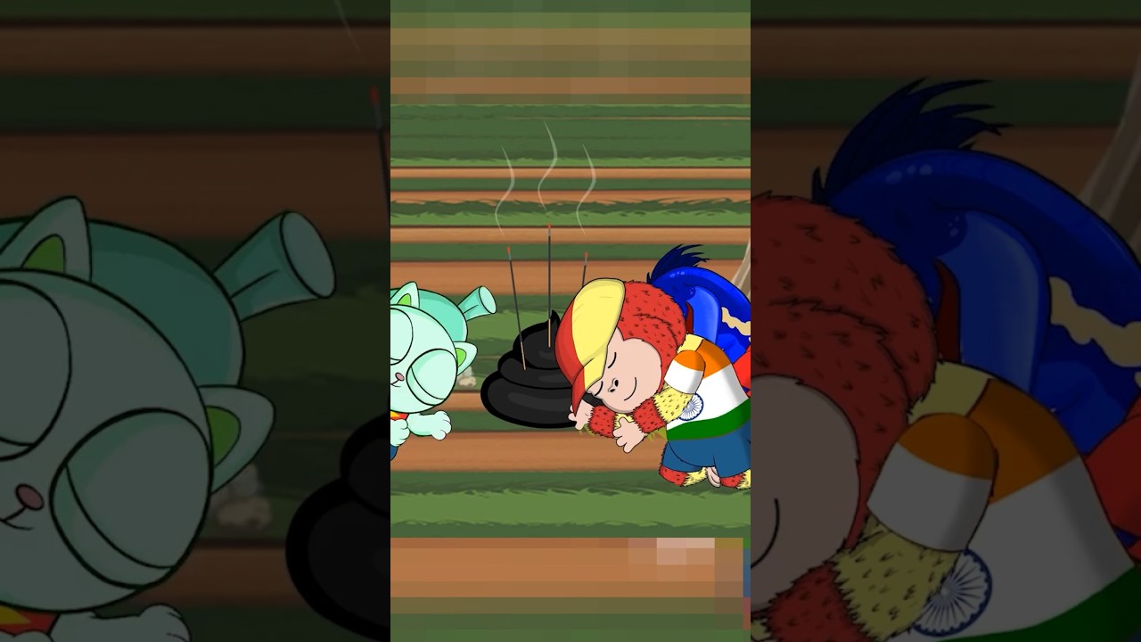 Light incense🕯️💩💩#godzilla #kong #animation #cartoon #shorts