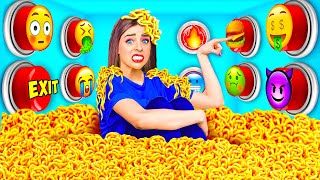 1000 Mysterious Buttons Challenge: 1 Button Lets You Escape | Crazy Pranks and Tricks