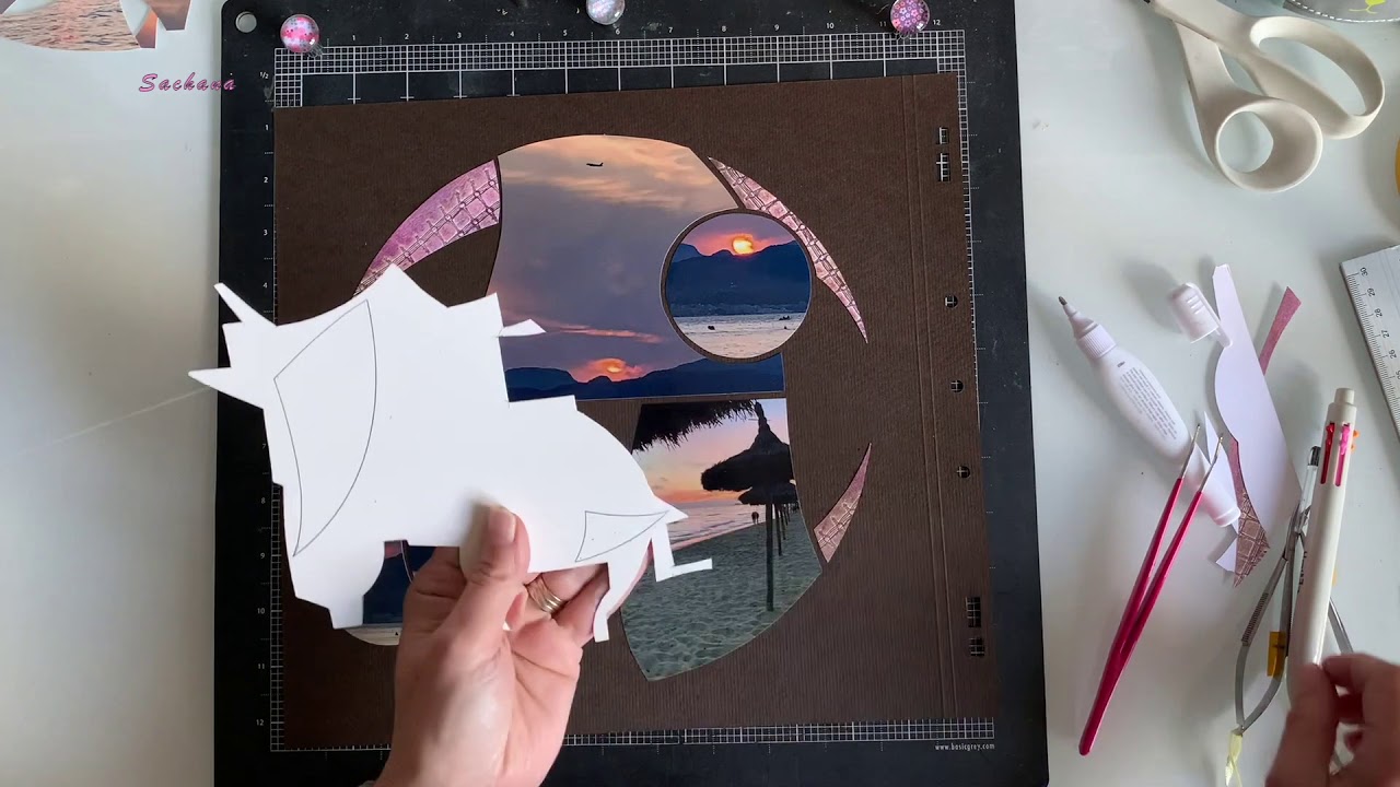 Mise en page de scrapbooking européen