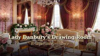 Lady Danbury’s Drawing Room Ambience 🔥 Bridgerton Fireplace Sounds