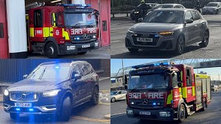 Emergency services Responding Around London with Bluelights and Sirens 