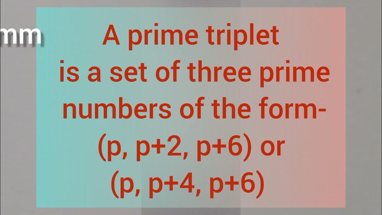 Prime triplet/ctet/tet/exam/cet/bookpoint YouTube