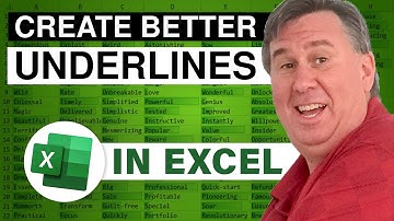 Excel - Underline Almost Entire Cell But Leaving a Tiny Gap aka Accounting Underline - Episode 1259