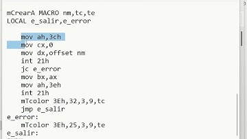 Crear un archivo de texto en MASM