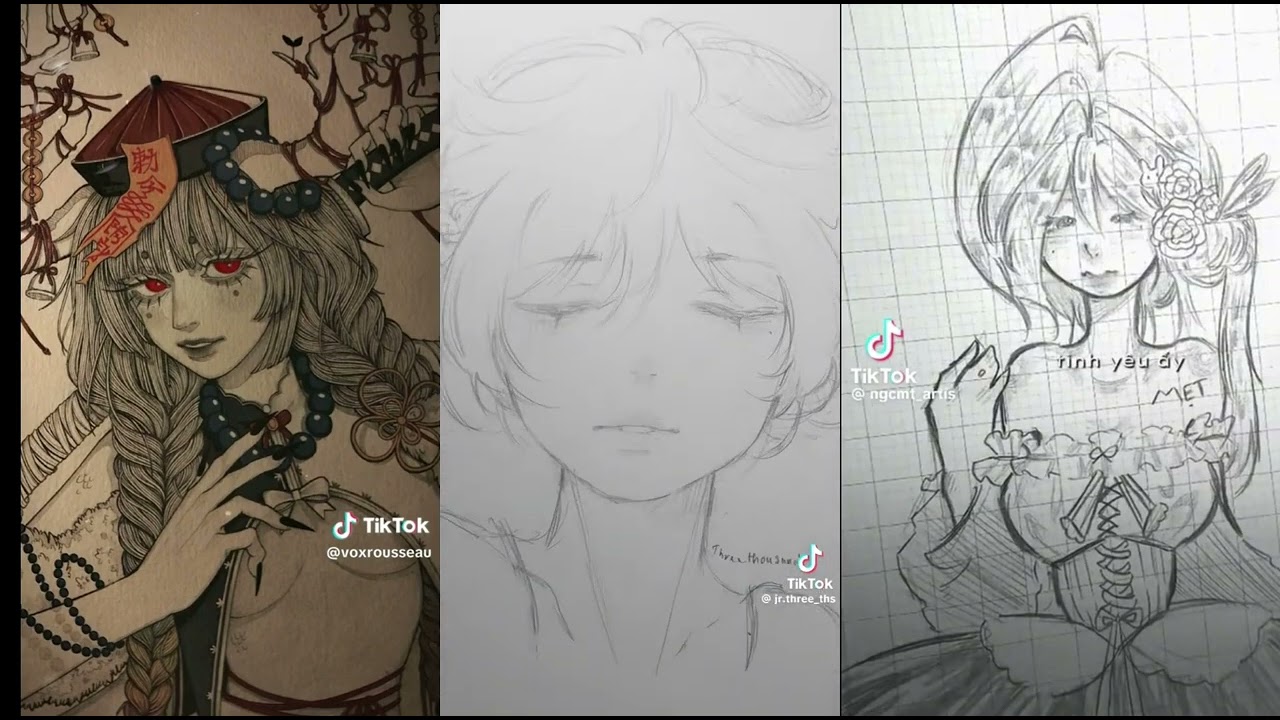 Cre on vid. Tiktok art của các dân vẽ . Ai muốn lên thì bl