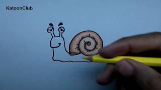 How to Draw Snail Cartoon Easy Step by Step