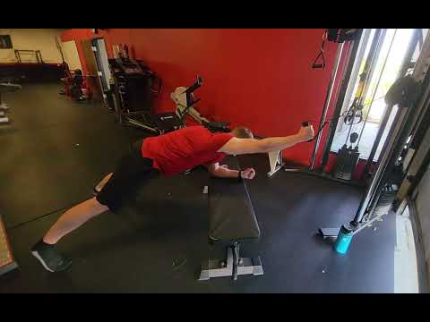 Cable Elevated Plank Lat Pulldown