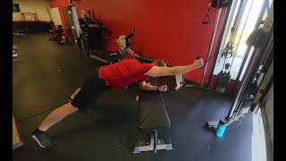 Cable Elevated Plank Lat Pulldown