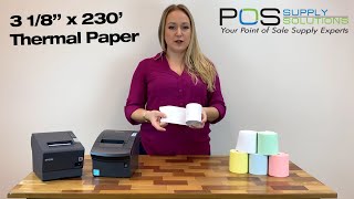 All About 3 1/8" x 230' Thermal Receipt Paper Rolls