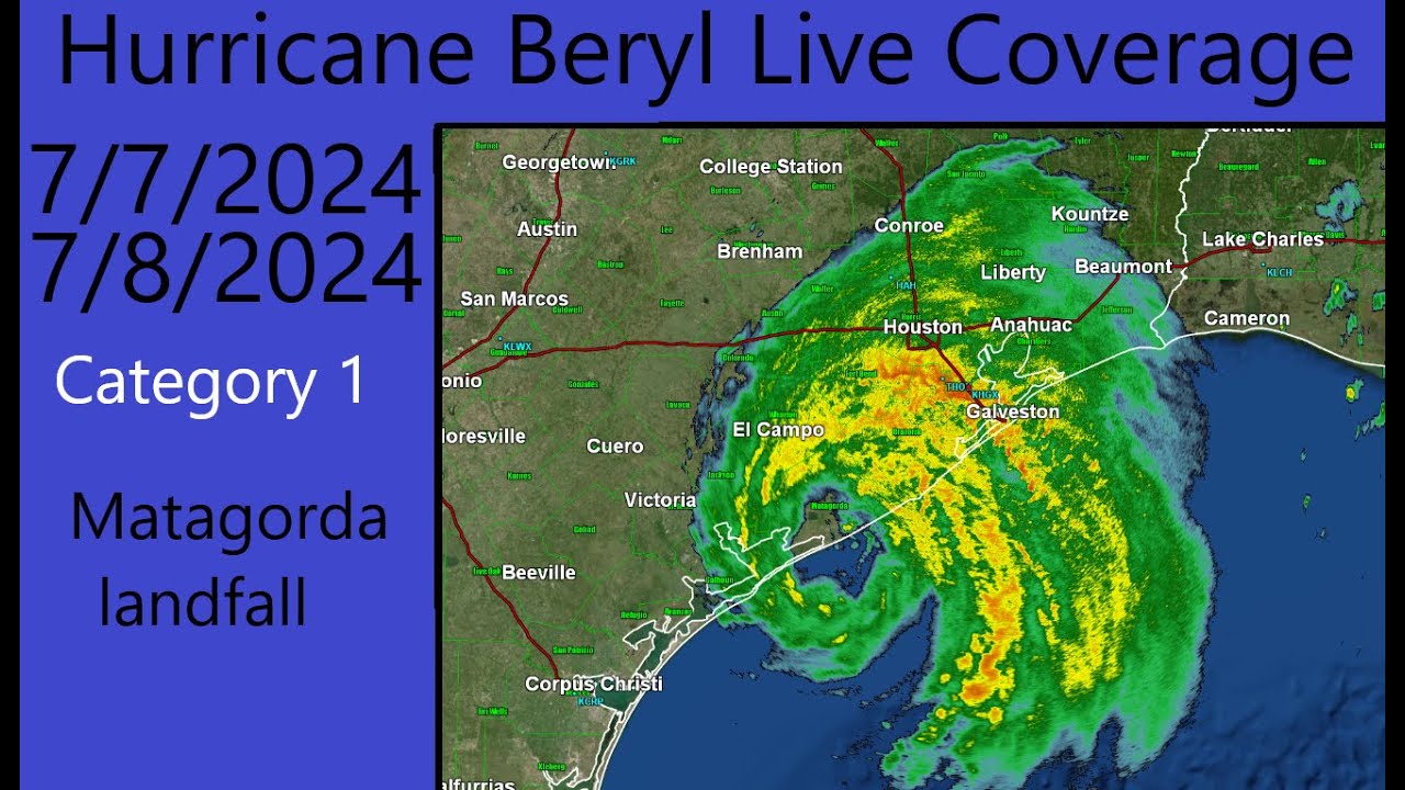 Live - Hurricane Beryl landfall coverage - YouTube