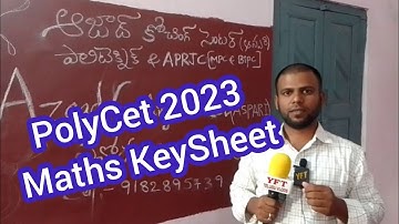 #AP PolyCet 2023 Maths KeySheet and Explanation#AP PolyCet KeySheet#PART-1#Paper Code-D