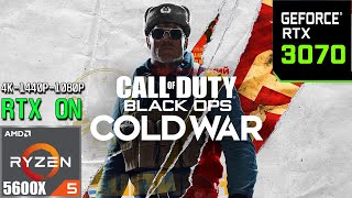 Call of Duty: Cold War [RTX 3070 + Ryzen 5600X] - 4k/1440P/1080P