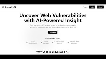 SecureWeb AI 🔐 | AI-Powered Web Vulnerability Scanner | Hackathon Project Demo