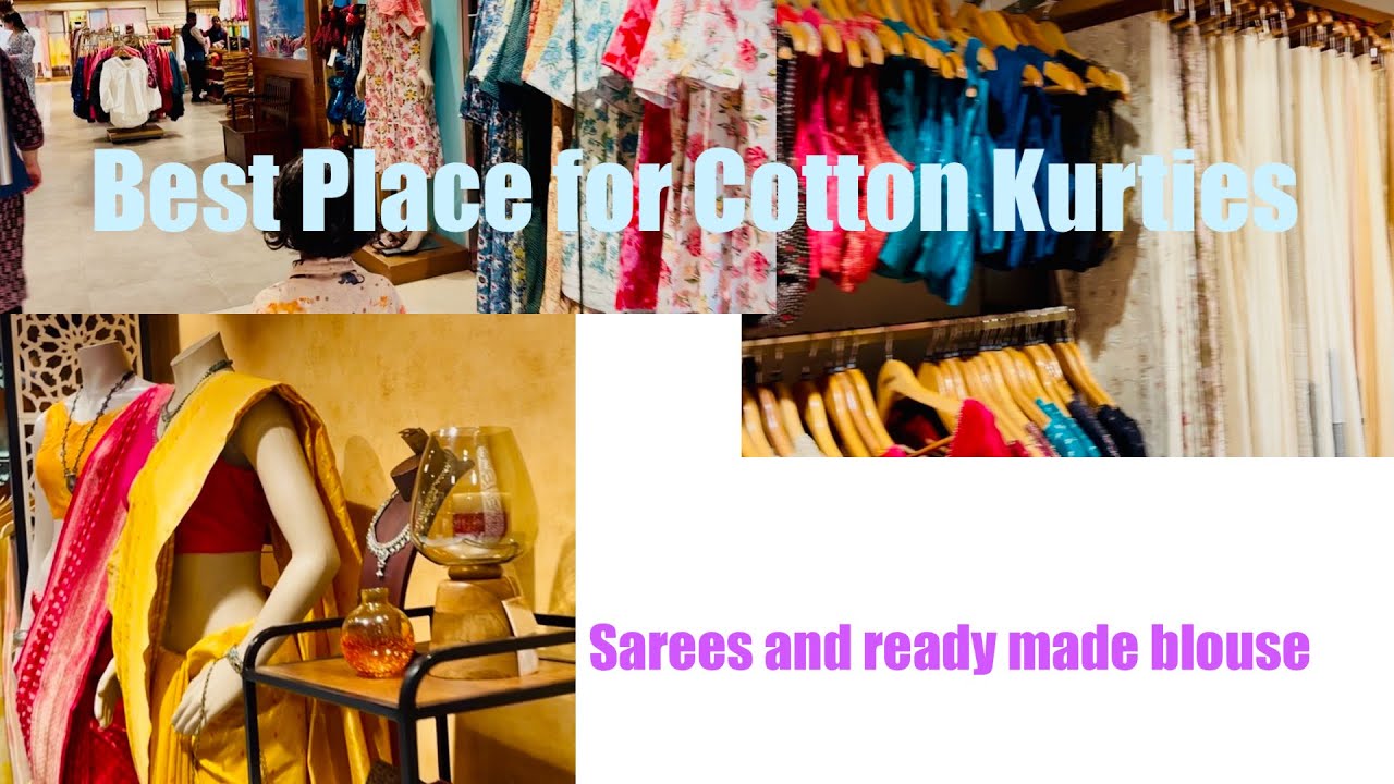 Best kurties for summer /Ready made blouse and sarees cotton kurties in Pune #punekar #fabindia 