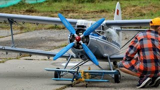 :   -2 4      | RC model airplane An-2   test flight