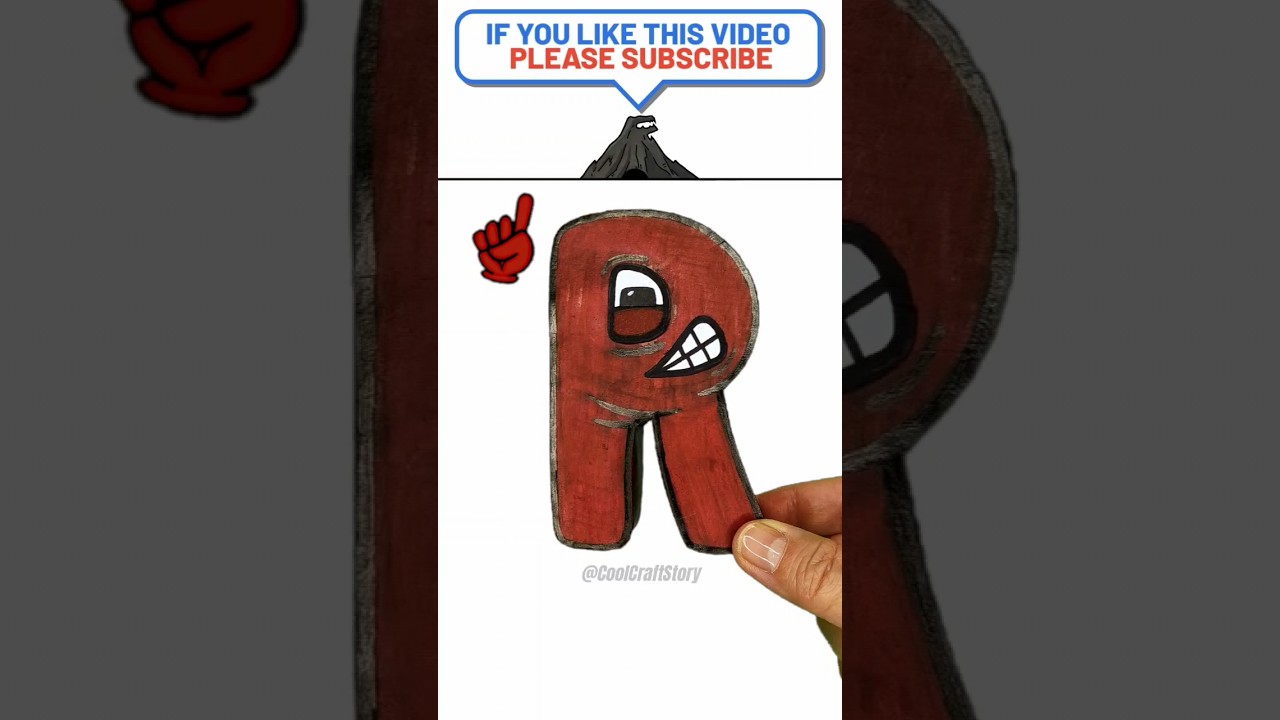 Paper Alphabet Lore R | Eyes 