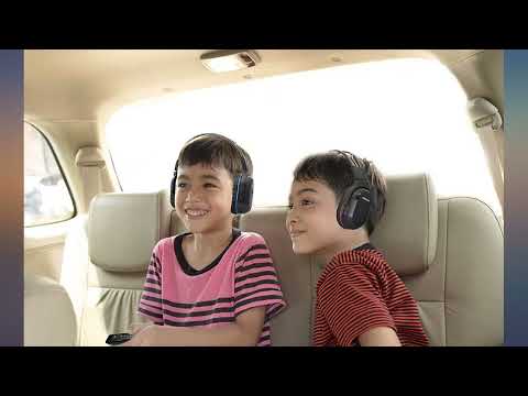 SIMOLIO 4 Pack of DVD Wireless Headphones, in Car Kids Wireless Headphones for review