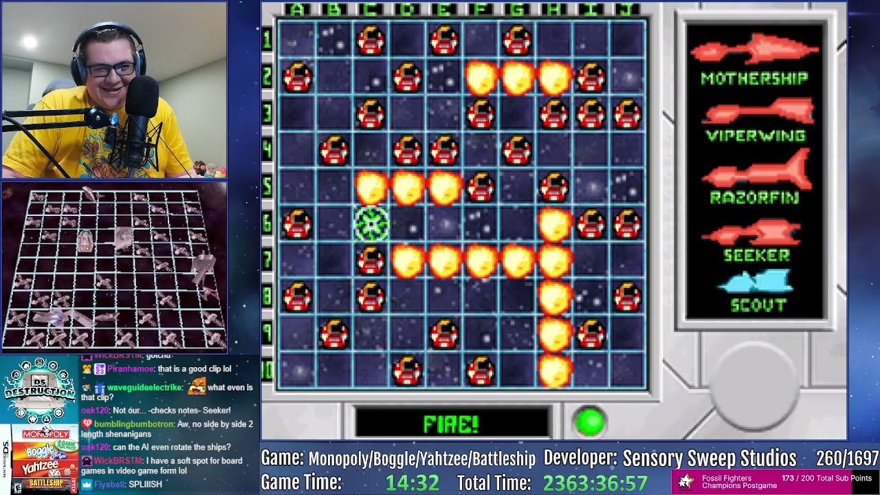 DS Destruction 260/1697: Monopoly/Boggle/Yahtzee/Battleship