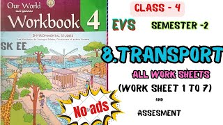 Transport, 4th class,EVS workbook worksheets and assement