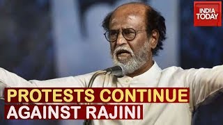 Protests Break Out For 2Nd Consecutive Day In Chennai Against Rajinis Remark On Periyar