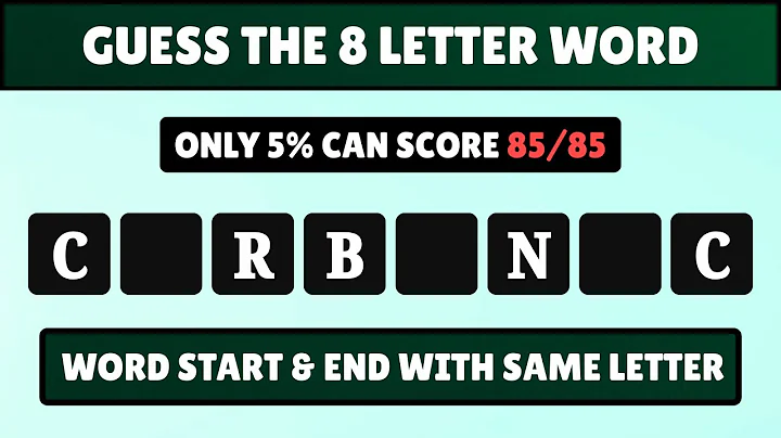 Guess the 8-Letter Word without Vowels Start and End with the Same Letter | Quiz World Sunita
