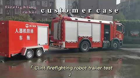 Guoxing fire fighting robot trailer for rescue #firetruck #firefightingtraining #firefighters