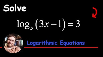 How to Solve a Logarithmic Equation using Definition of the Log