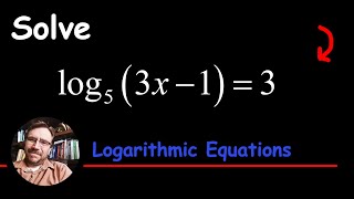 How to Solve a Logarithmic Equation using Definition of the Log screenshot 5