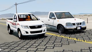 محاكي الحوادث : السيارات ضد الشوك 10# BeamNG drive