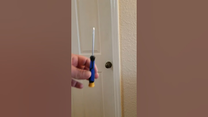 How To Unlock a Bedroom  Door With a Screwdriver (754) 247 0242