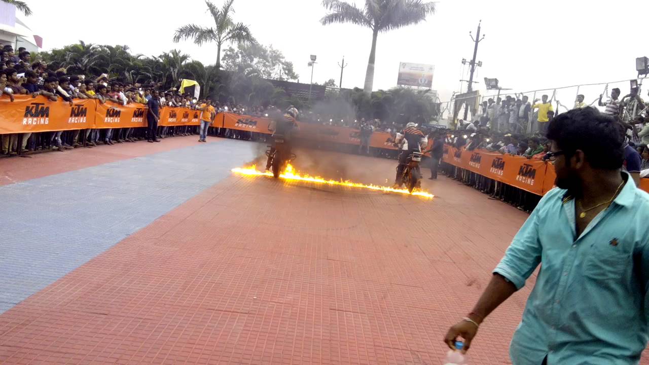 KTM stunt show at Warangal