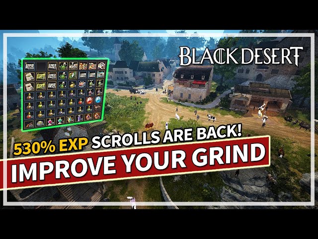 Helpful Tips to Improve Your Grinding & Get More Loot in Black Desert & 530% EXP Scrolls class=