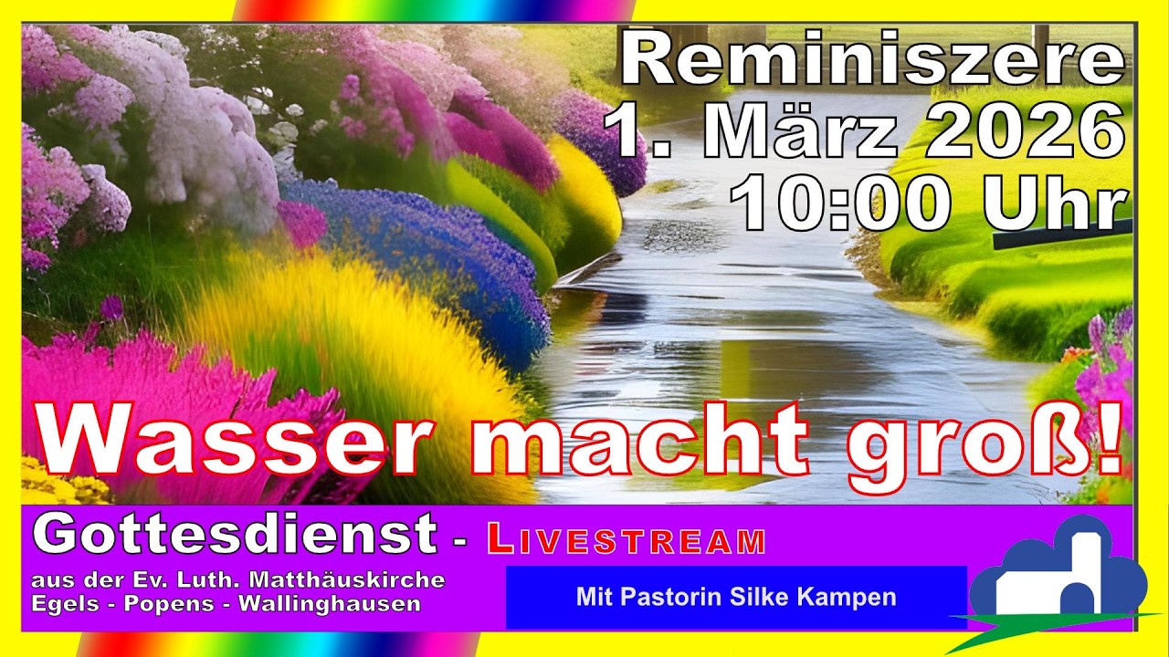 Gottesdienst am Sonntag  Reminiszere 01.03.2026 um 10 Uhr