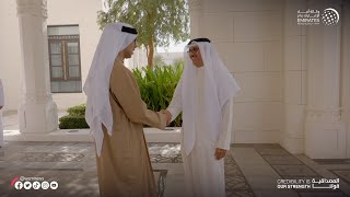 منصور بن زايد يستقبل رئيس الديوان الملكي البحريني
